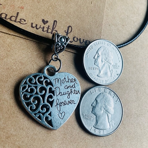 ♥️NWT♥️Mother’s Day Heart Matching Necklaces ♥️Hand Crafted  💕Mother’s Day💕 - Picture 4 of 8